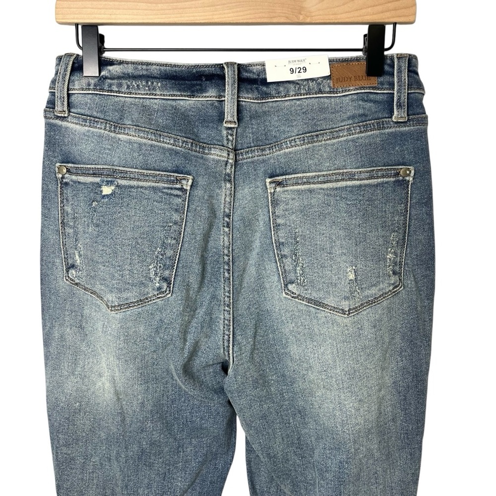 Judy Blue Straight Shooter Jeans Distressed Size 9/29 High Waist - Picture 6 of 7